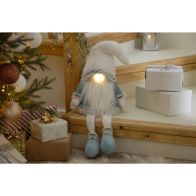 See more information about the Gonk Indoor Illuminated Sitting Decoration Blue & White 74cm