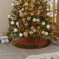 See more information about the 106cm Christmas Tree Skirt Fabric Tartan 