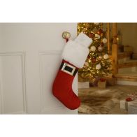 See more information about the Santa Stocking Christmas Decoration Red & White - 51cm 
