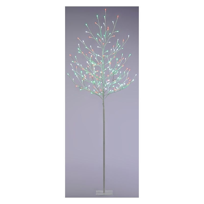 6ft Christmas Tree Light Feature Multicoloured Jolly Holly 