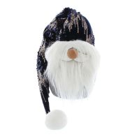 See more information about the Gonk Christmas Decoration Grey & Blue with Sequin Pattern - 85cm 