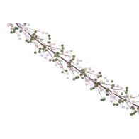 See more information about the Berries Garland Christmas Decoration Green & White - 130cm 