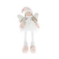See more information about the Pink Girl With LED Christmas Scarf And Dangly Legs - 56cm