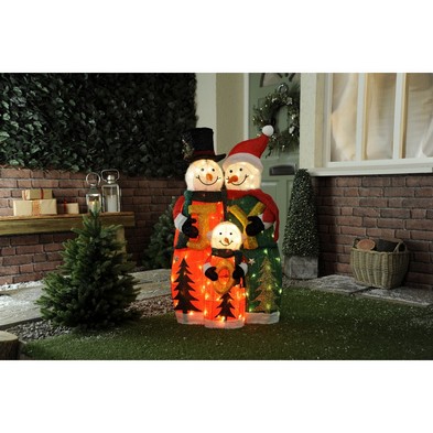 See more information about the LED Christmas Snowman Family - 100cm