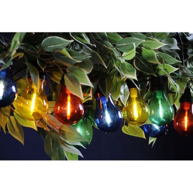 Christmas String Festoon Lights Multicolour Outdoor 10 Led 45m