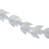 See more information about the Leaf Garland Christmas Decoration White with Glitter Pattern - 138cm 