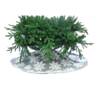 See more information about the 121.92cm Christmas Tree Skirt Polyester Grey & White 