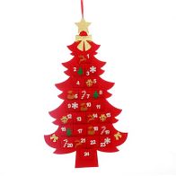 See more information about the Xmas Tree Advent Calendar Christmas Decoration Red - 89cm 