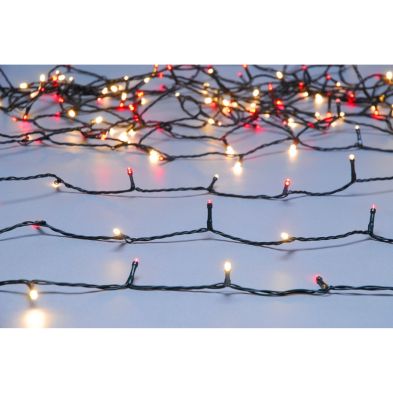 Christmas String Fairy Lights Multifunction Red Warm White Outdoor 200 Led 199m