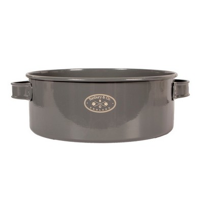 Large Dog Bowl Grey Metal 18cm By Banbury