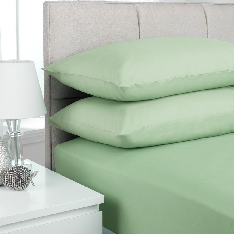 Plain Dyed Single Bed Flat Sheet Willow, Bed Flat Sheet Sizes Uk