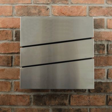 Product photograph of Statement Letterbox Stainless Steel Stainless Steel 40cm from QD stores