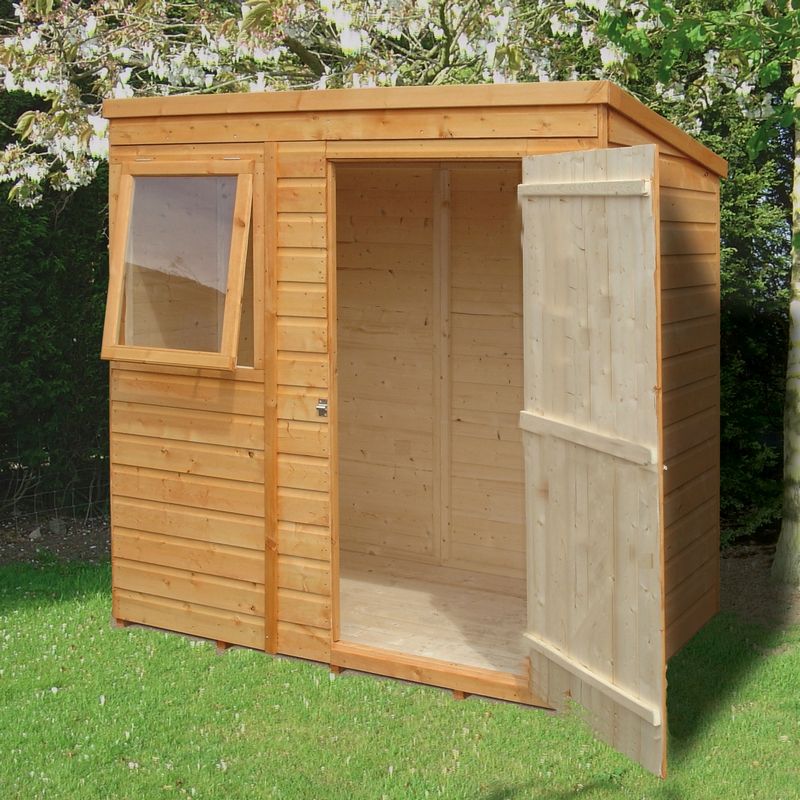 shire shiplap pent garden shed 6' x 4' - buy online at qd