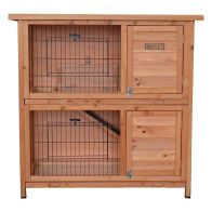 See more information about the Bentley FSC Wood 2 Storey Rabbit Hutch 02 with Galvanised Tray