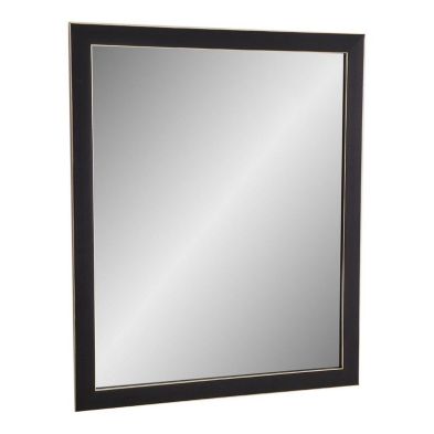 Product photograph of Contemporary Wall Mirror Black Gold 54cm from QD stores