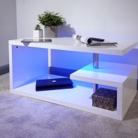 See more information about the Polar Coffee Table White 2 Shelves