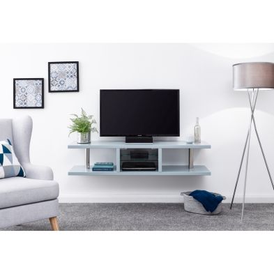 Product photograph of Polar Tv Unit Grey 1 Shelf from QD stores