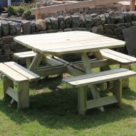 See more information about the Westwood Garden Picnic Table by Croft - 8 Seats