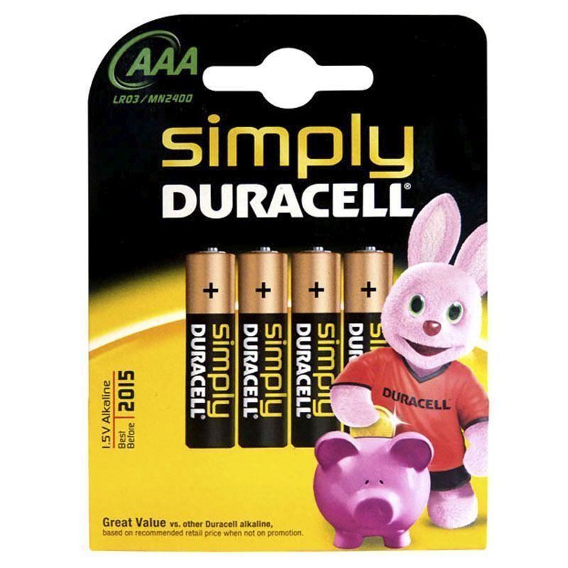 4 Pack of AA Duracell Batteries
