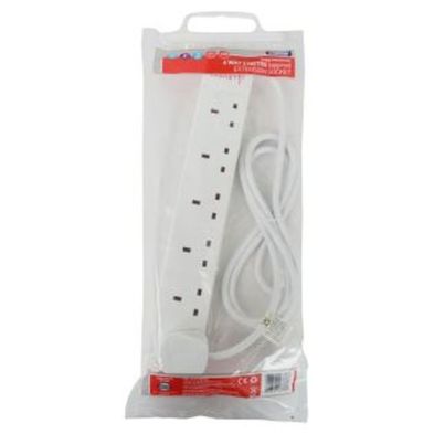 Surge Protection Extension Socket 6 Way 2 Mtr from QD Stores