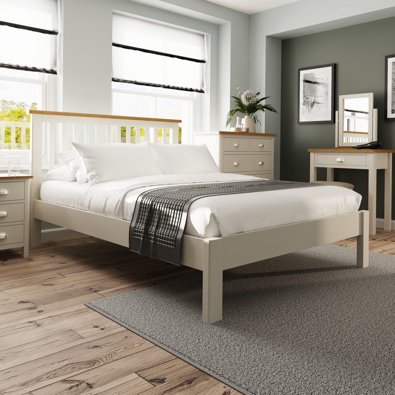 Rutland Double Bed Oak Grey 5 x 7ft