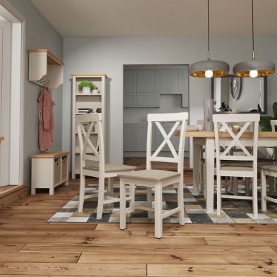 Product photograph of Pair Of Westbridge Dining Chairs Oak Grey from QD stores