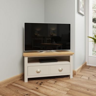 Product photograph of Westbridge Tv Unit Oak Grey 1 Shelf 1 Drawer from QD stores