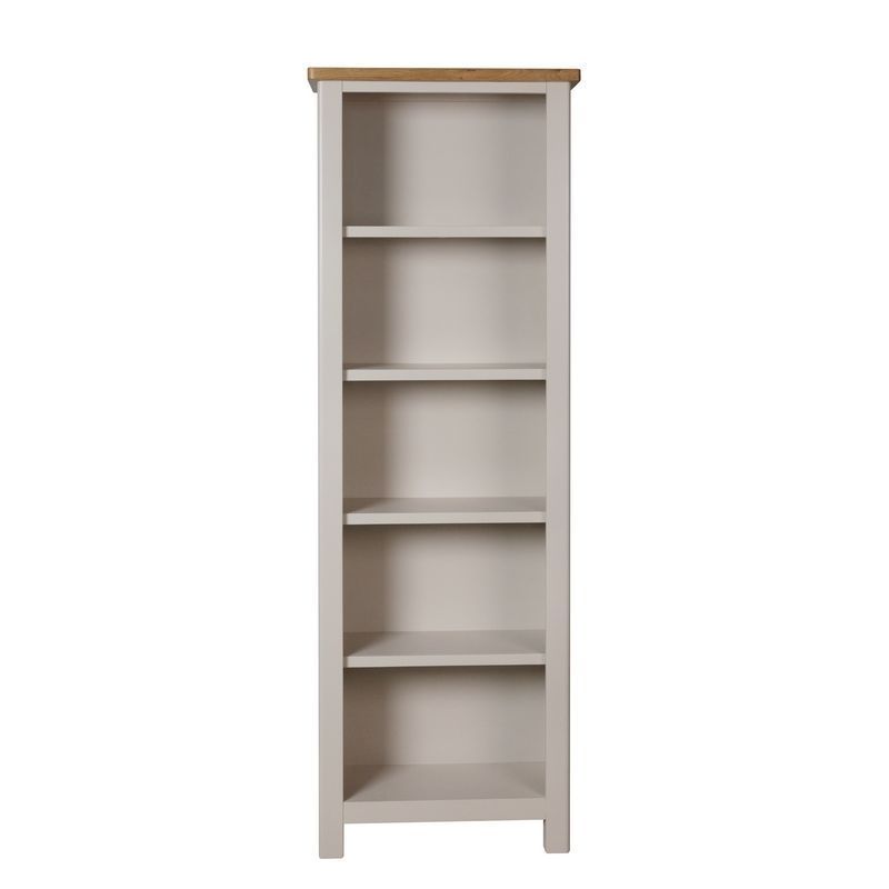 Westbridge Tall Bookcase Oak Grey 5 Drawers