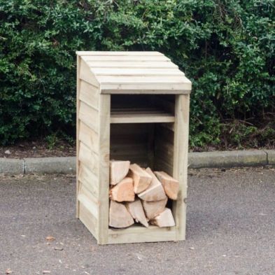Product photograph of Pent Log Store - Classic Pressure Treated Overlap from QD stores