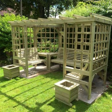 Product photograph of Riviera Garden Arbour By Croft - 7 Seats from QD stores