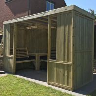 See more information about the Croft Riviera 7 Seat Enclosed Garden Arbour