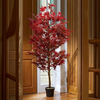 Red Acer Artificial Tree - 184cm from QD Stores