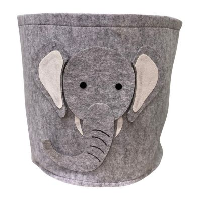 Product photograph of Elephant Fabric Laundry Bin 34 Litres - Grey from QD stores
