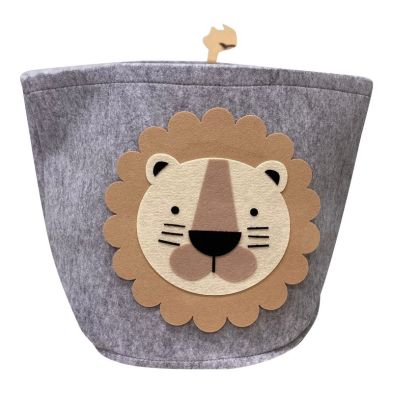 Product photograph of Lion Fabric Laundry Bin 34 Litres - Grey from QD stores