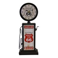 See more information about the Retro Gas Pump Clock Metal Black & White Battery Powered - 34cm