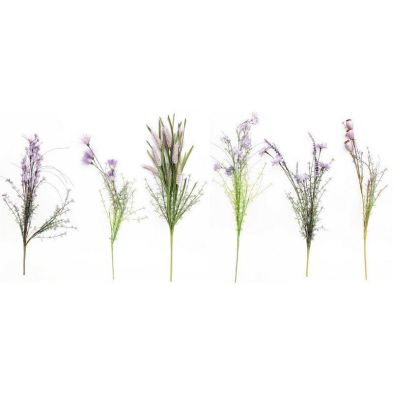 Product photograph of 5x Wild Flower Artificial Stem Purple - 66cm from QD stores