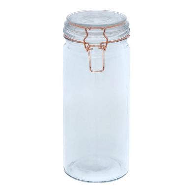 Product photograph of Glass Jar Clip-top Lid 1 96 Litres - Clear from QD stores