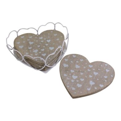 Product photograph of 4x Heart Coaster - 13cm from QD stores