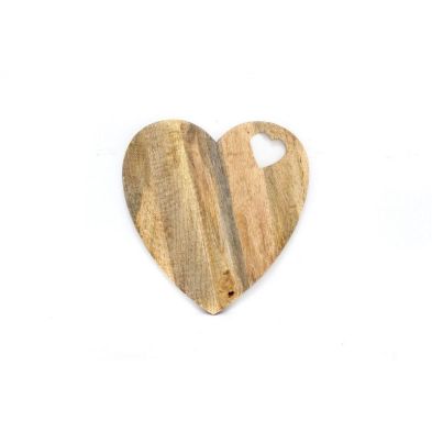 Heart Chopping Board Wood 40cm