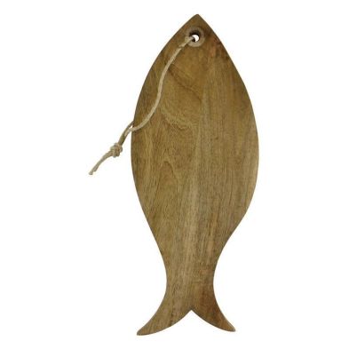 Product photograph of Fish Chopping Board Wood - 50cm from QD stores