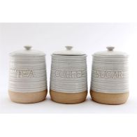 See more information about the 3 x Ceramic Jars 18.5cm - White