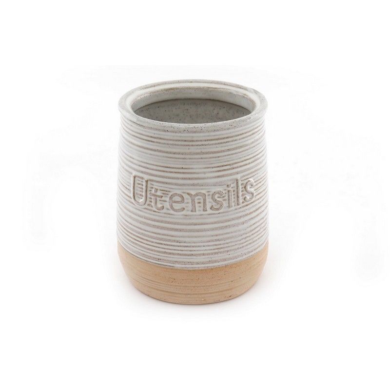 Ceramic Utensil Holder 1.84 Litres - White