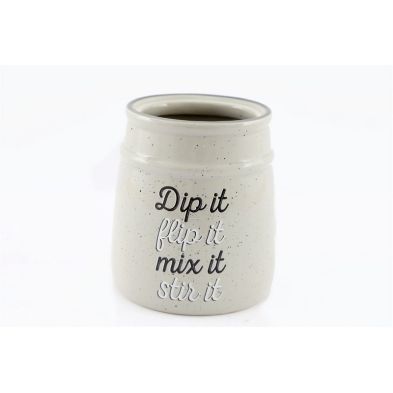 Product photograph of Antique Grey Utensil Holder 14cm from QD stores
