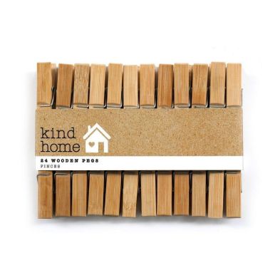 See more information about the 24x Kind Home Peg Bamboo - 17cm