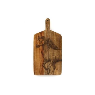 Product photograph of Chopping Board Wood With House Pattern - 50cm from QD stores