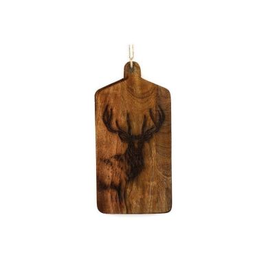 Chopping Board Wood With Stag Pattern 30cm