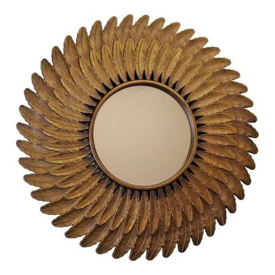 Product photograph of Deco Wall Mirror Plastic Bronze 61cm from QD stores