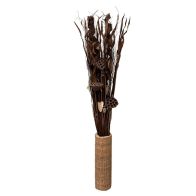 See more information about the Assorted Leaves & Grasses In A Woven Natural Pot 100cm