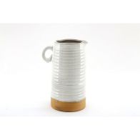 See more information about the Jug Ceramic White with Ribbed Pattern - 21cm