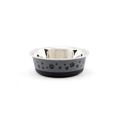 Cat And Dog Bowl Grey Stainless Steel 08 Ml By Geko